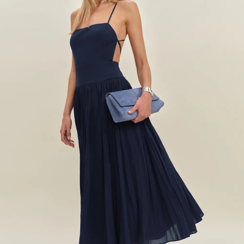 Reformation Perlette Dress Midnight